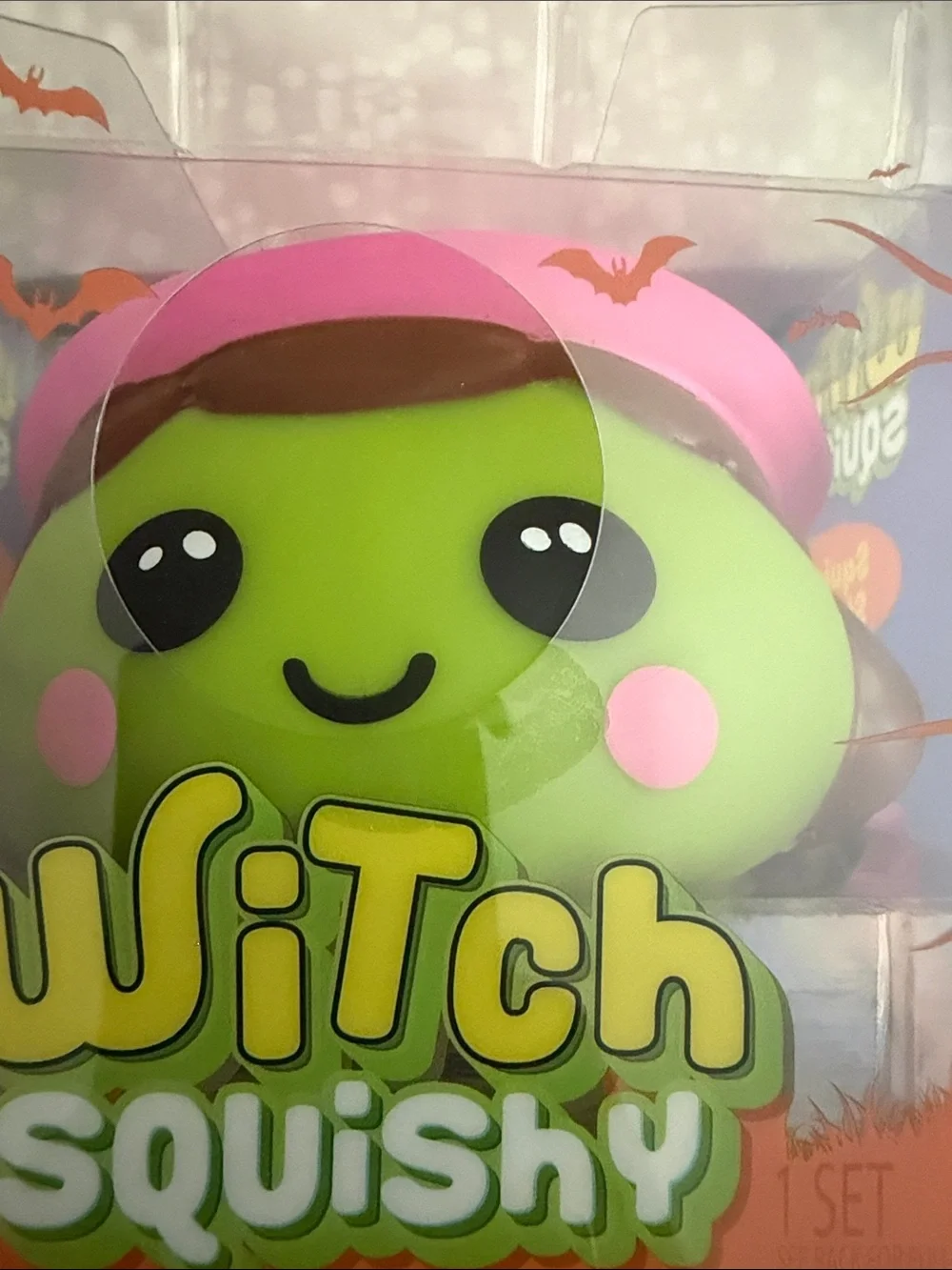 Witch Squishy Toy - Green & Pink NWT unopened. Authentic
